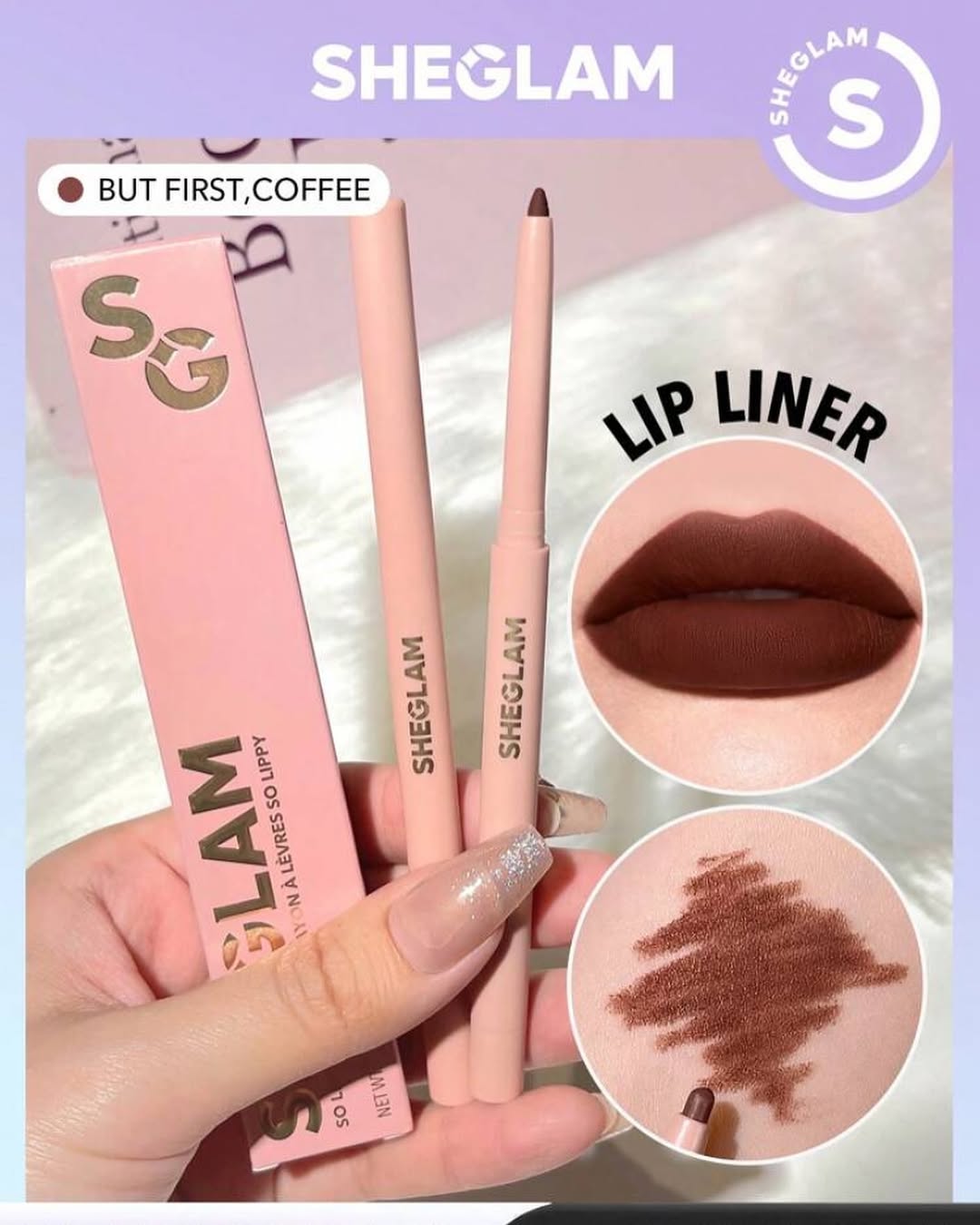 خط لب شیگلم مدل So Lippy رنگ But First, Coffee