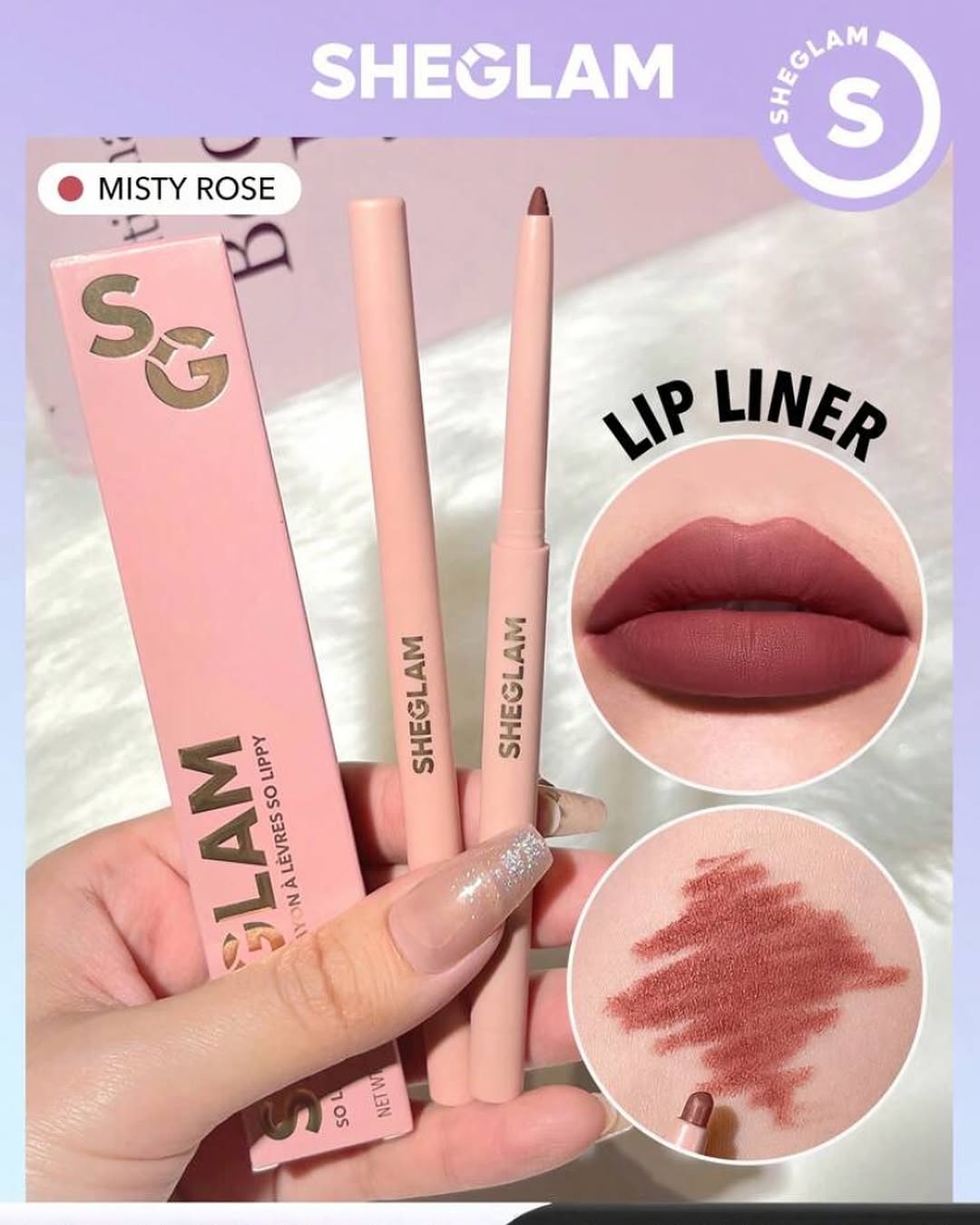 خط لب شیگلم مدل So Lippy رنگ Misty Rose