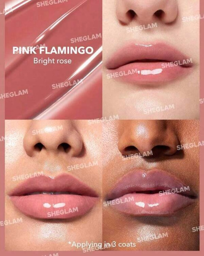 بالم لب شیگلم مدل Pout Perfect Shine رنگ Pink flamingo